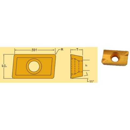 Picture of Everede Tool APLT-347 CVM2 Parallelogram Insert Positive TiN + K10
